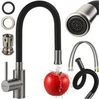 Ruhhy Küchenarmatur Küchenspülarmatur Spülarmatur (Spar-Set, 1-St., flexibel) reduziert Kalkablagerungen und spart bis zu 80 % Wasser