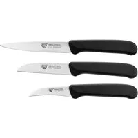 GRÄWE Allzweckmesser Küchenmesser-Set 3 tlg., Edelstahl schwarz