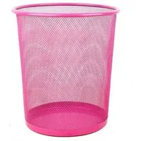Sinoba Papierkorb Mülleimer Papierkorb Mesh aus Metall Höhe 34 cm 18 L rund, Drahtmetall