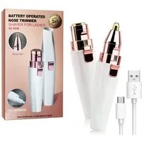 inschimmer Haarentferner-Set 2IN1 USB Augenbrauenrasierer Elektrisch Gesichtshaarentferner Frauen