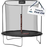 Hudora Gartentrampolin Firstfür Kinder/Jugendliche & Erwachsene, Ø 250 cm, mit Sicherheitsnetz, TÜV-GS geprüft, extra breite Randabdeckung