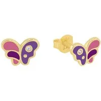 Prinzessin Lillifee Paar Ohrstecker Schmetterlinge, mit Zirkonia (synth)