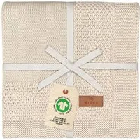 Babydecke DIKOS® Kuscheldecke Bordüre *100%* Bio Baumwolle, Geschenk zur Geburt, DIKOS, Strickdecke 75×100, Baby Erstausstattung Neugeborene, Babygeschenk