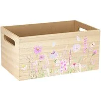 Florists Products Dekokorb Kleine Holzbox Blumen Schmetterling Deko 30x18cm