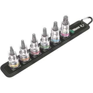 Wera Belt C 3 TORX HF Zyklop Bitnuss-Satz TORX, mit Haltefunktion, 1/2"-Antrieb, 6-teilig - 05003997001