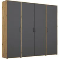 rauch Kleiderschrank VOYAGER Garderobe Wäscheschrank Schlafzimmer (in 3 verschiedenen Ausstattungen BASIC/CLASSIC/PREMIUM) mit 2 modernen Griffvarianten, viel Stauraum MADE IN GERMANY