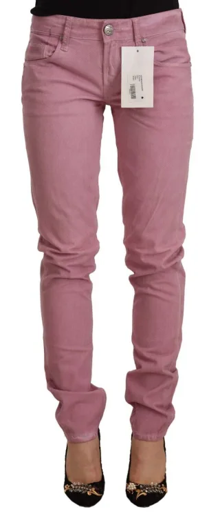 Rosa Jeans Lässiger Stil