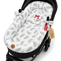 Totsy Baby Kinderwagen-Bezug Stubenwagen Umrandung Musselin Nestchen Set 3tlg Kissen Einlage Baby