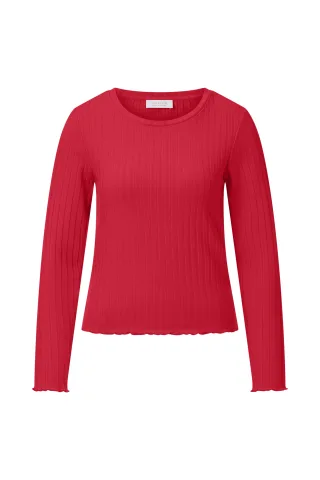 Rich & Royal - Rib Longsleeve holiday red - Gr. - S