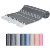 livessa Strandtuch Baumwolle Strandtuch - Saunatuch - Turkish Hamamtuch - Badetuch, Baumwolle, 100 % Baumwolle - 100x200 cm