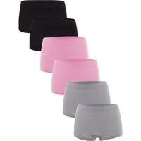 Fabio Farini Panty Damen Hipster Boxershorts - Frauen Unterhosen Slip Set Seamless (Packung, 6-St) angenehmes Tragegefühl ohne Seitliche Nähte