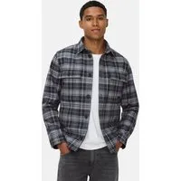camel active Hemdjacke aus reiner Baumwolle Langarm Markenlabel