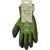 KIXX Gartenhandschuhe Green Flex Handschuhe für die Gartenarbeit Grün/Dunkelgrün - Größe 9