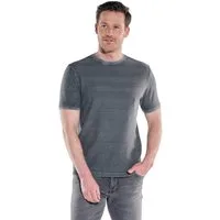 Engbers T-Shirt Herren Strukturiertes T-Shirt im Streifendesign, Dunkelgrau