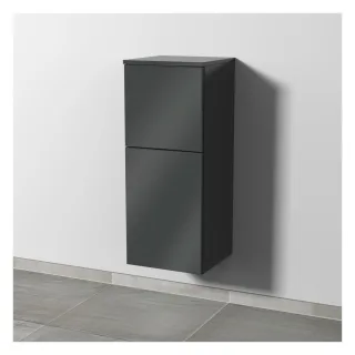 Sanipa 3way Mittelschrank mit 1 Tür und 1 Auszug, Anthrazit-Glanz, SF12679 SF12679