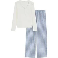 Marc O'Polo Pyjama Mix N Match Cotton (2 tlg) schlafanzug schlafmode bequem