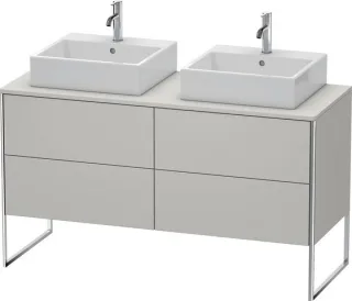 Duravit XSquare Konsolenwaschtischunterbau bodenstehend Betongrau Matt 1400x548x778 mm - XS4926B0707 XS4926B0707