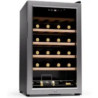 Klarstein Weinkühlschrank Shiraz Premium Smart 24 Weinkühl 24 Fl 5-18°C Touch WiFi LED Chrom, für 24 Standardflaschen á 0,75l,Flaschenkühlschrank Weintemperierschrank Weinschrank