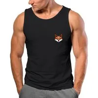 Neverless Tanktop Herren Tank-Top Fuchsmotiv Brustlogo Aufdruck Tiermotiv Polygon-Style mit Print