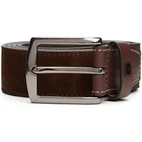Tommy Hilfiger Ledergürtel DENTON ELEVATED SUEDE 3,5 cm breit aus Wildleder, kontrastfarbene Ziernähte