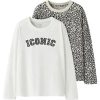 Name It Langarmshirt NKFVELDA 2P LS NREG TOP (Packung, 2-tlg) Baumwolle, regular fit