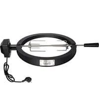 Drehspieß LetzQ Spit, 15", 5-teiliges Set, Grillspieß edelstahl, für Big Green Egg Medium
