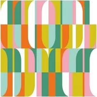 HOME FASHION Papierserviette 20 Servietten Retro 33x33cm, (20 St)