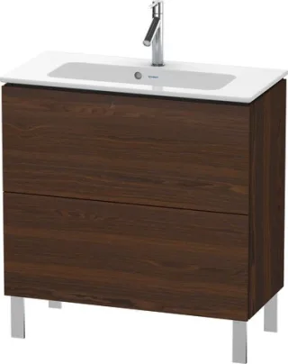 Duravit L-Cube Waschtischunterbau bodenstehend Nussbaum gebürstet Matt 820x391x704 mm - LC667406969 LC667406969