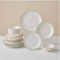 Karaca Geschirr-Set Karaca Elegance Bone Festival Tafelservice 24-tlg. für 6 Personen, 6 Personen, KNOCHENPORZELLAN
