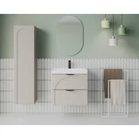 welltime Hängeschrank FLOW CIRCLE rechts/links montierbar, Breite 35 cm, modernes Design Schrank mit 3 Einlegeböden, Push-to-open-Function