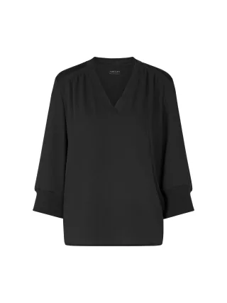 Marc Cain Sports - Blusenshirt aus Materialmix black - Gr. - 36