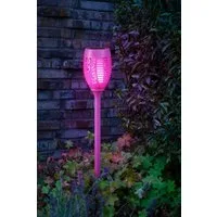 kamelshopping LED Gartenfackel Solarleuchten für Außen, bunte Gartenfackel mit Flammeneffekt, LED fest integriert, bunt, wasserdicht, Dämmerungssensor, ca. 72 cm hoch, bunt