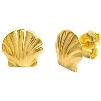 Fascination by Ellen K. Paar Ohrstecker 333 Gold glanz Motiv Muschel