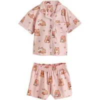 Next Pyjama Kurzer Schlafanzug mit Knopfleiste (2 tlg)