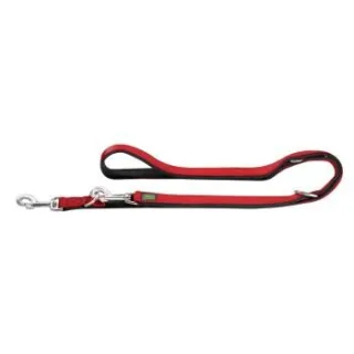 Hunter Verstellbare Führleine Neopren rot/ schwarz 1,5 cm, 2 m