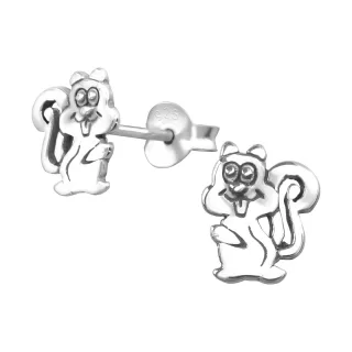 Eichh?rnchen Kinder-Ohrringe aus 925 Silber