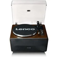 Lenco LS-470WA Plattenspieler (Riemenantrieb, Bluetooth®, Bluetooth, RCA-Ausgang, einfaches Musikhören mit Holzdesign)