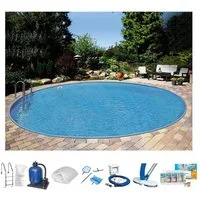 Clear Pool Rundpool PREMIUM IBIZA (Komplett-Set, 10-tlg), ø500x150 cm inkl. umfangreichem Zubehör