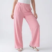 OriginalYou Culotte Damen Culotte Wide Leg Freizeithose leichte Sommerhose mit Stretchbund, erhältlich in Größe 36 bis 44