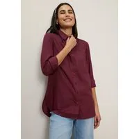 Tamaris Hemdbluse mit lockerem Schnitt, aus fließender Viskose-Qualität im Oversize-Look mit Tasche