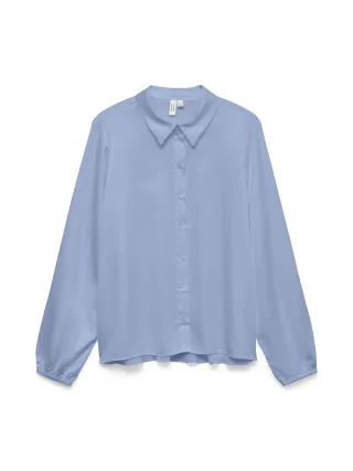 VERO MODA - VMIBEA L/S SHIRT WVN BTQ GA Brunnera Blue - Gr. - L