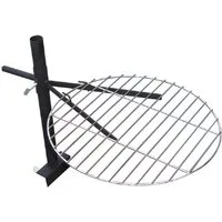 Linder Exclusiv GmbH Grillrost Grillrost Ø 40cm für Feuerschalen (Grillrosthalterung, Grillzubehör), höhenverstellbar, schenkbar, aus Edelstahl