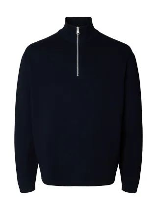 selected men - SLMTELLER FN HALF ZIP NOOS Sky Captain - Gr. - L