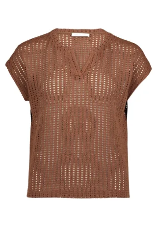 Betty & Co - Strukturshirt Braun - Gr. - S
