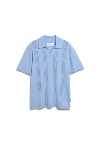 Armedangels - COTTON KNIT POLOSHIRT wedgwood - Gr. - L