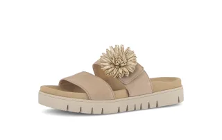 pius gabor - Pantoletten Rauleder beige beige - Gr. - 39