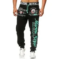 L.gonline Jogginghose Herren JoggingHOSE lang, Trainingshose Baumwolle, Sporthose mit (Sweatpants, 1-tlg) mit elastischem Bund