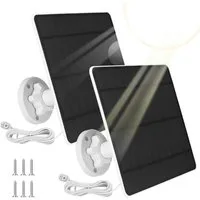 XERSEK Solarmodul 2er-Pack Solarpanel für Arlo Pro 3/4/5S/Ultra, Solarmodul, Solar Panel, (5W Mono-Panel, 3m Kabel, PET-Beschichtung, IP65, Verstellbar Halterung), IP65 Robustes Einfaches Solar Charger (Nicht für Kameras ohne Akku)
