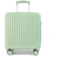 NEWCOM Hartschalen-Trolley 18-Zoll leichtes Handgepäck in Grün mit TSA-Schloss, 4 Rollen, 360° Doppelrollen, ABS+PC