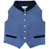Isar-Trachten Trachtenjacke Kinderweste - Amon - blau